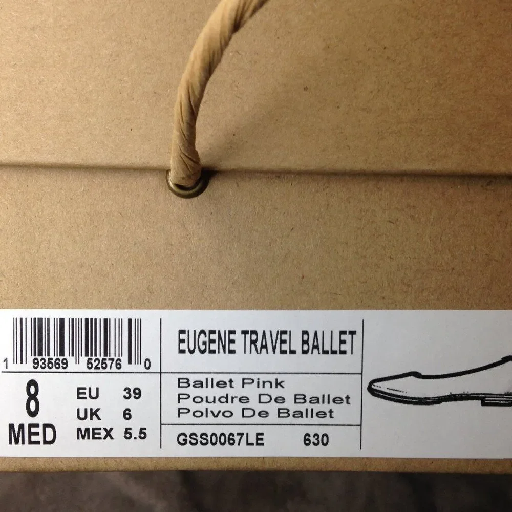 Gentle Souls Eugene Travel Ballet Flats Ballet Pink 8M NWT